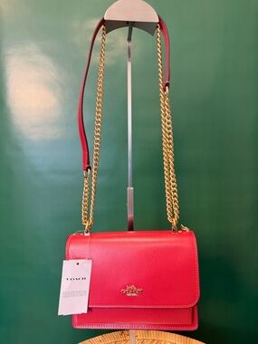 Coach Mini Klare crossbody with gold chain strap